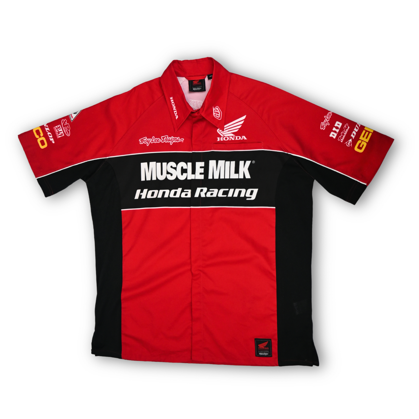 VINTAGE TROY LEE DESIGNS TLD HONDA RACING TEAM Moto Button Shirt