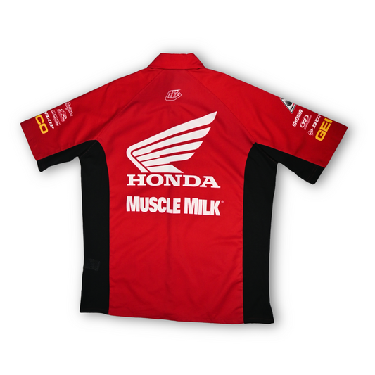 VINTAGE TROY LEE DESIGNS TLD HONDA RACING TEAM Moto Button Shirt