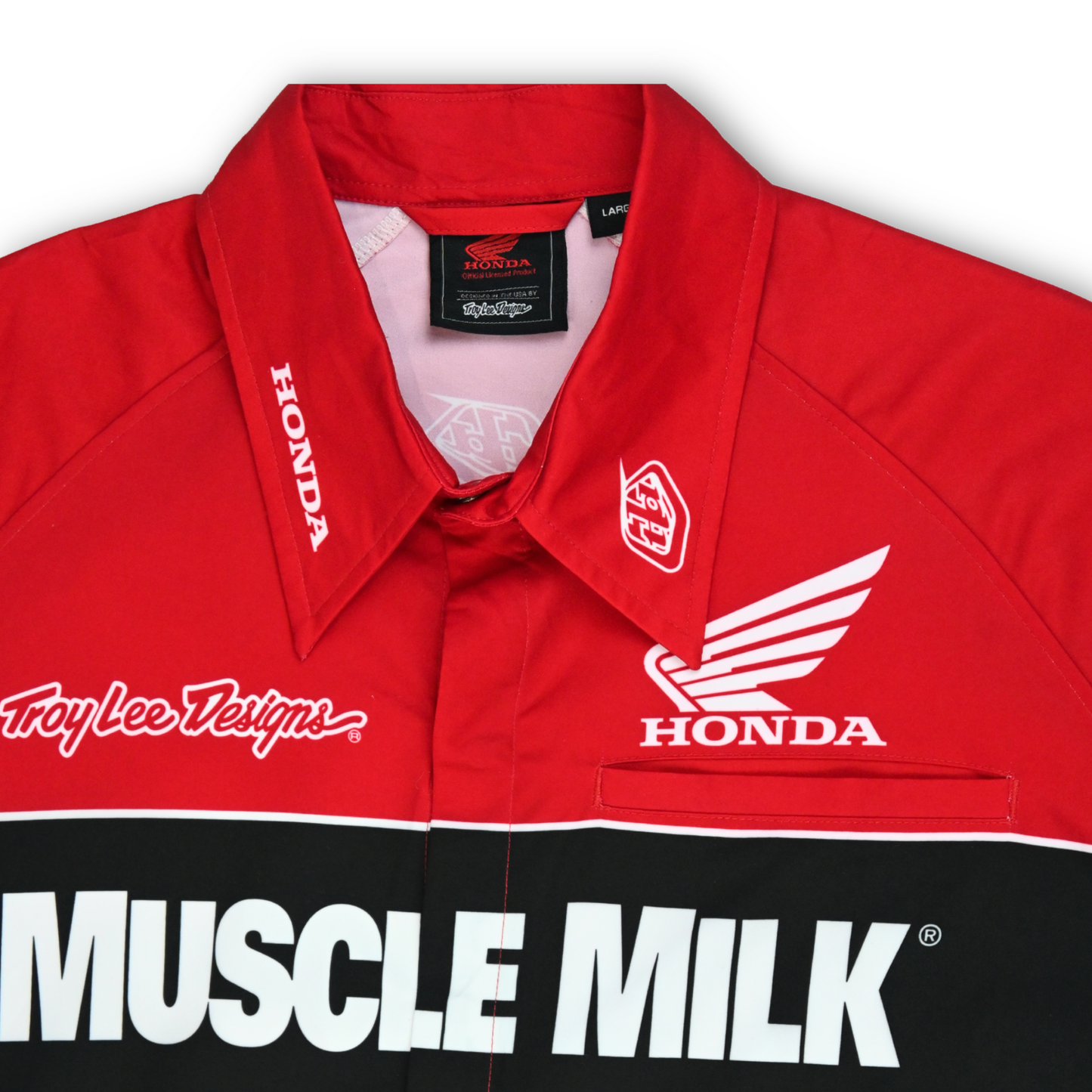 VINTAGE TROY LEE DESIGNS TLD HONDA RACING TEAM Moto Button Shirt