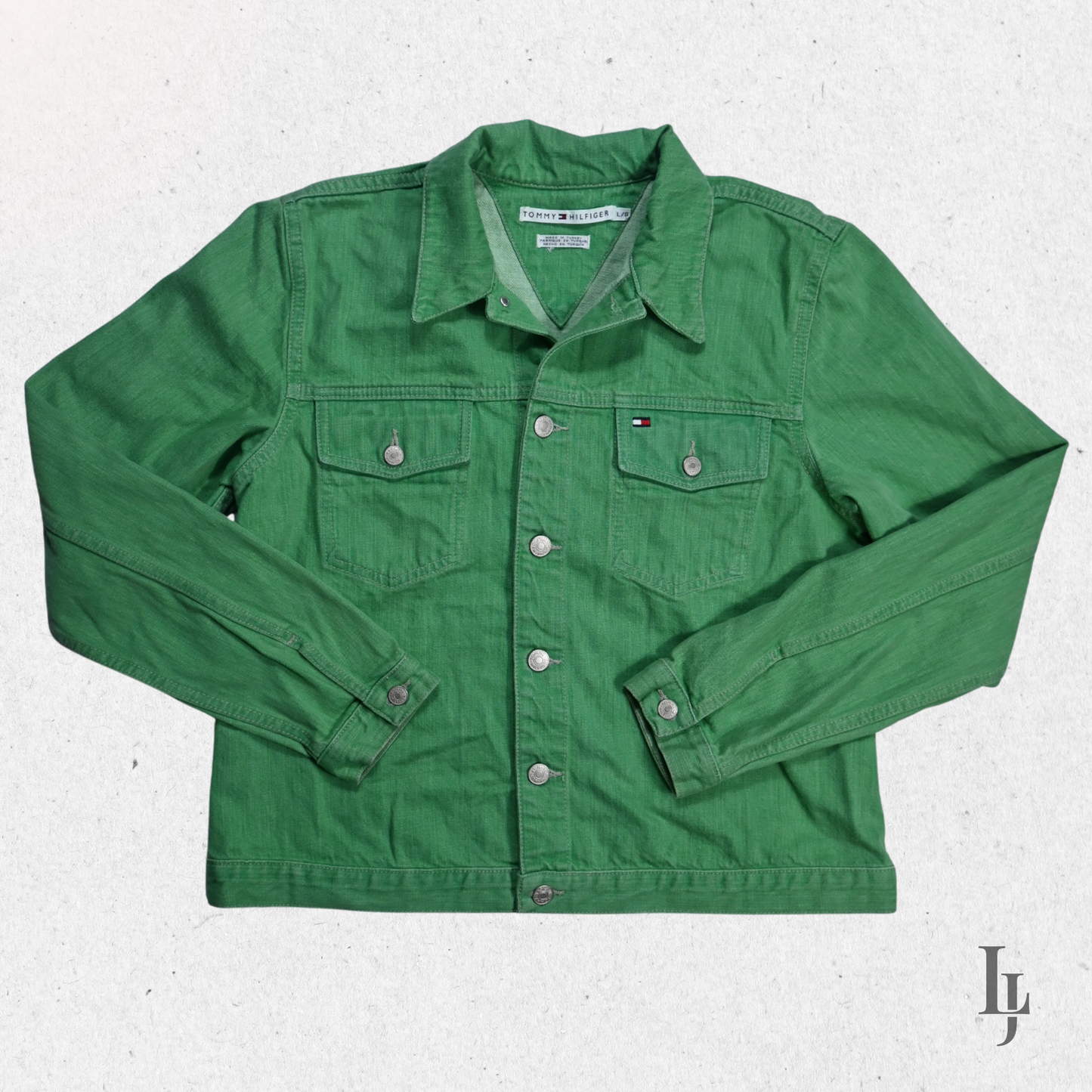 Tommy Hilfiger Denim Jacket - Green - Women's Size L