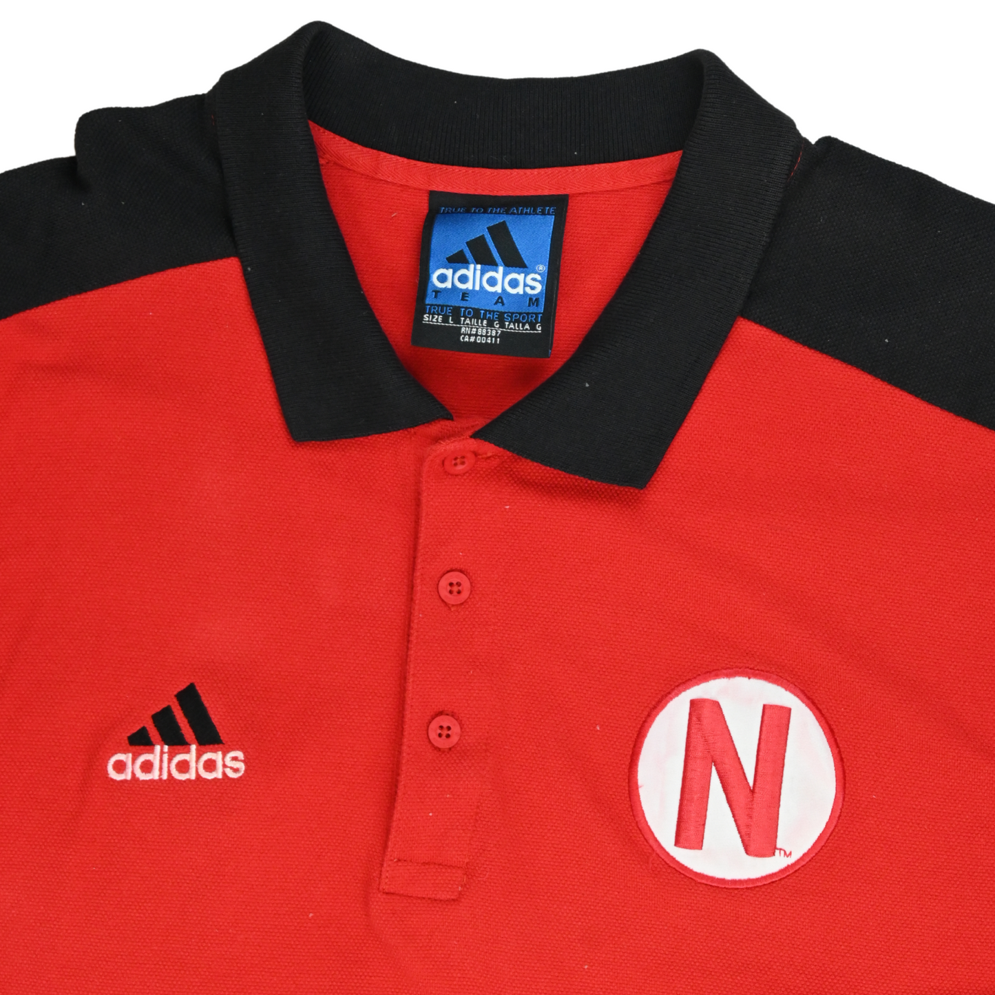 Vintage Adidas University of Nebraska Pique Polo Shirt