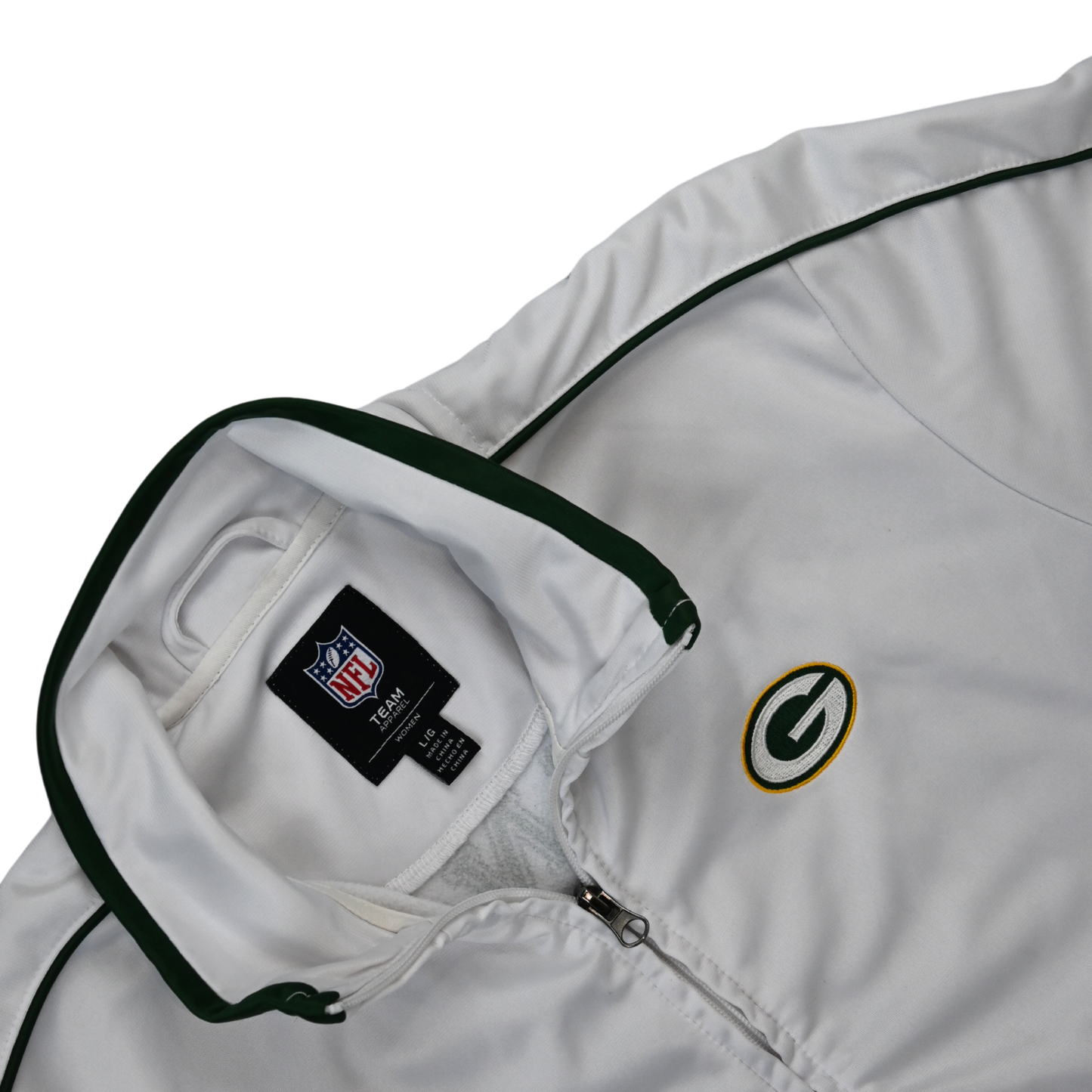 Green Bay Packers NFL Team Apparel Full-Zip Jacket - Size L