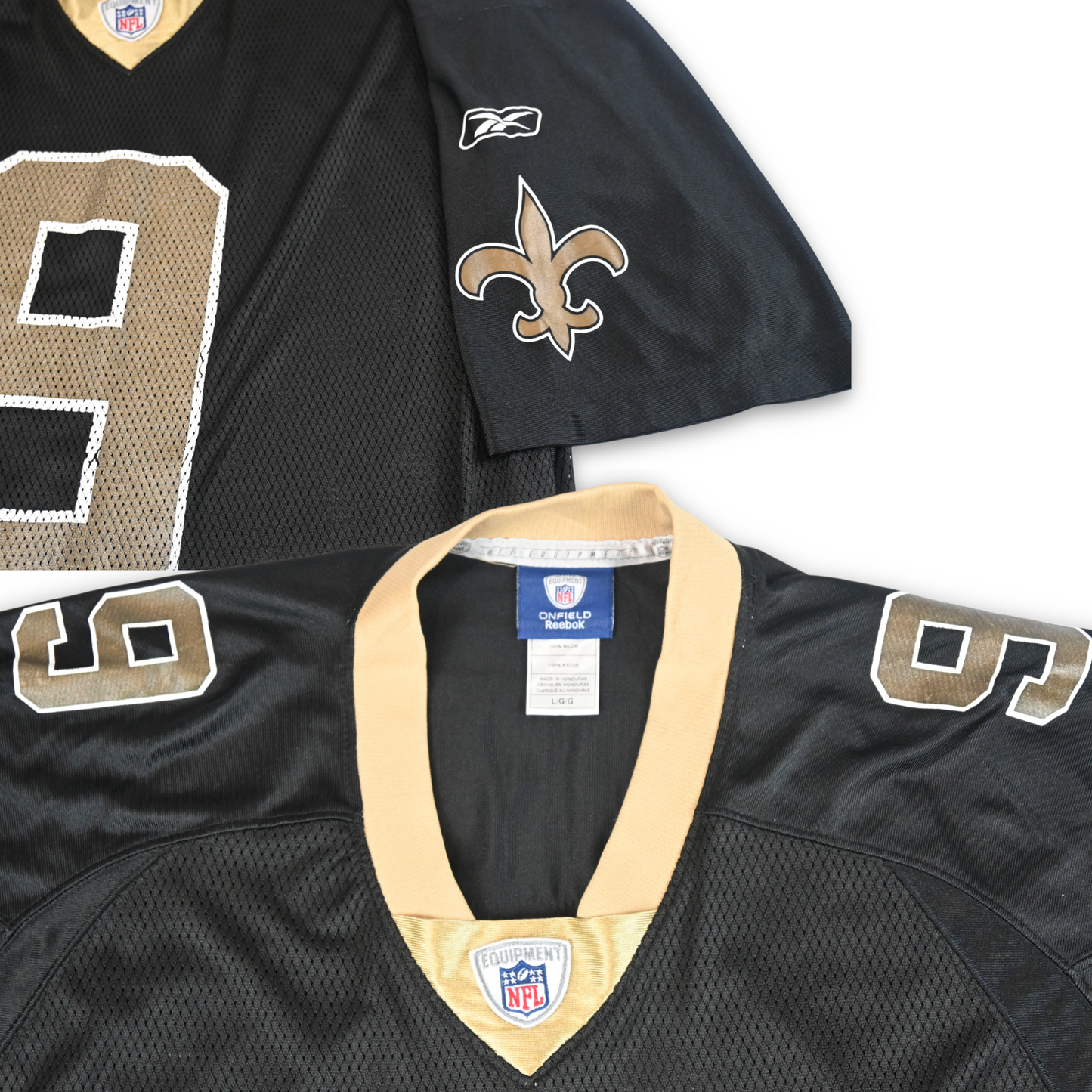 Vintage New Orleans Saints Reebok NFL Equipment Football Jersey