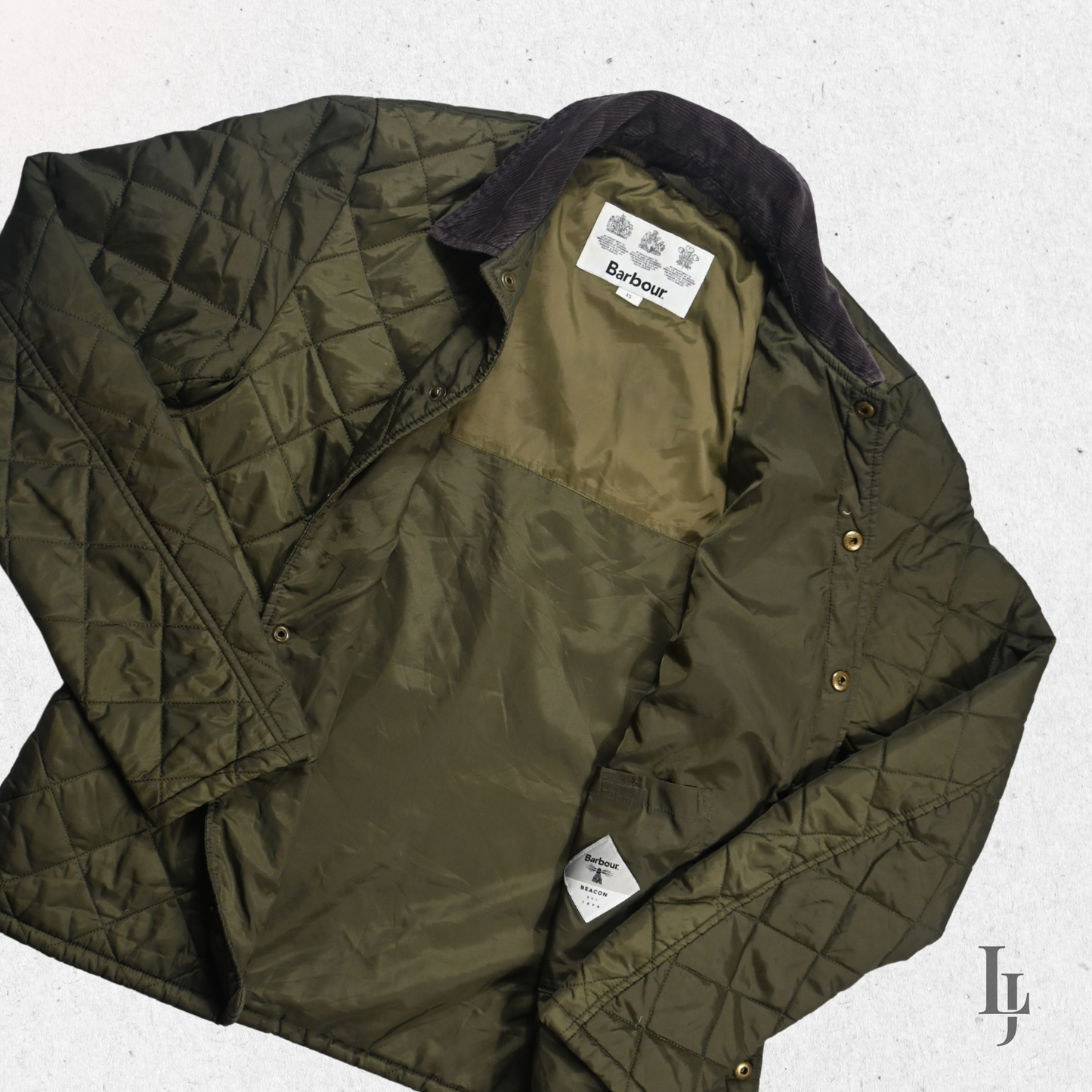 Barbour Beacon Jacket - Olive Green - Size XS