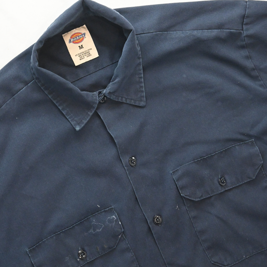 Dickies Button-Up Shirt - Navy Blue - Size M