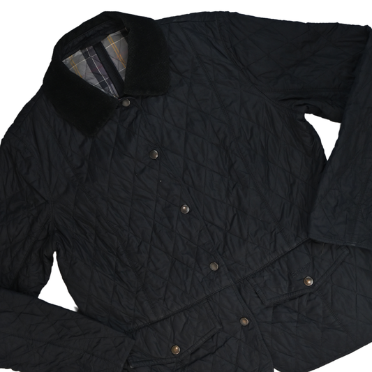 Barbour Black Annandale Quilted Jacket - Size M