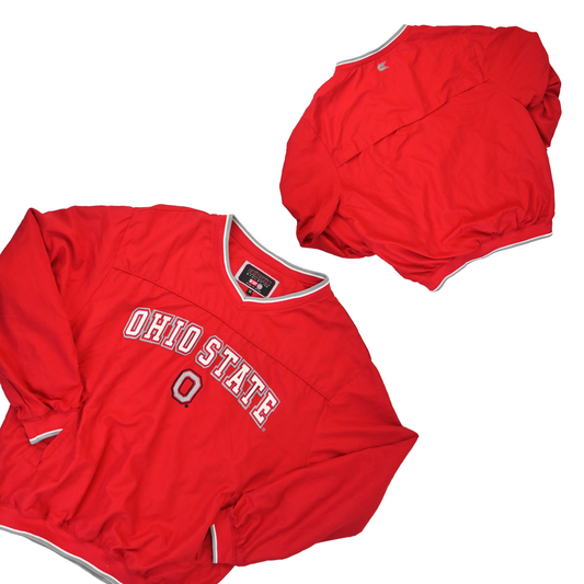 Vintage 90s Spell Out Ohio State University Pullover Windbreaker
