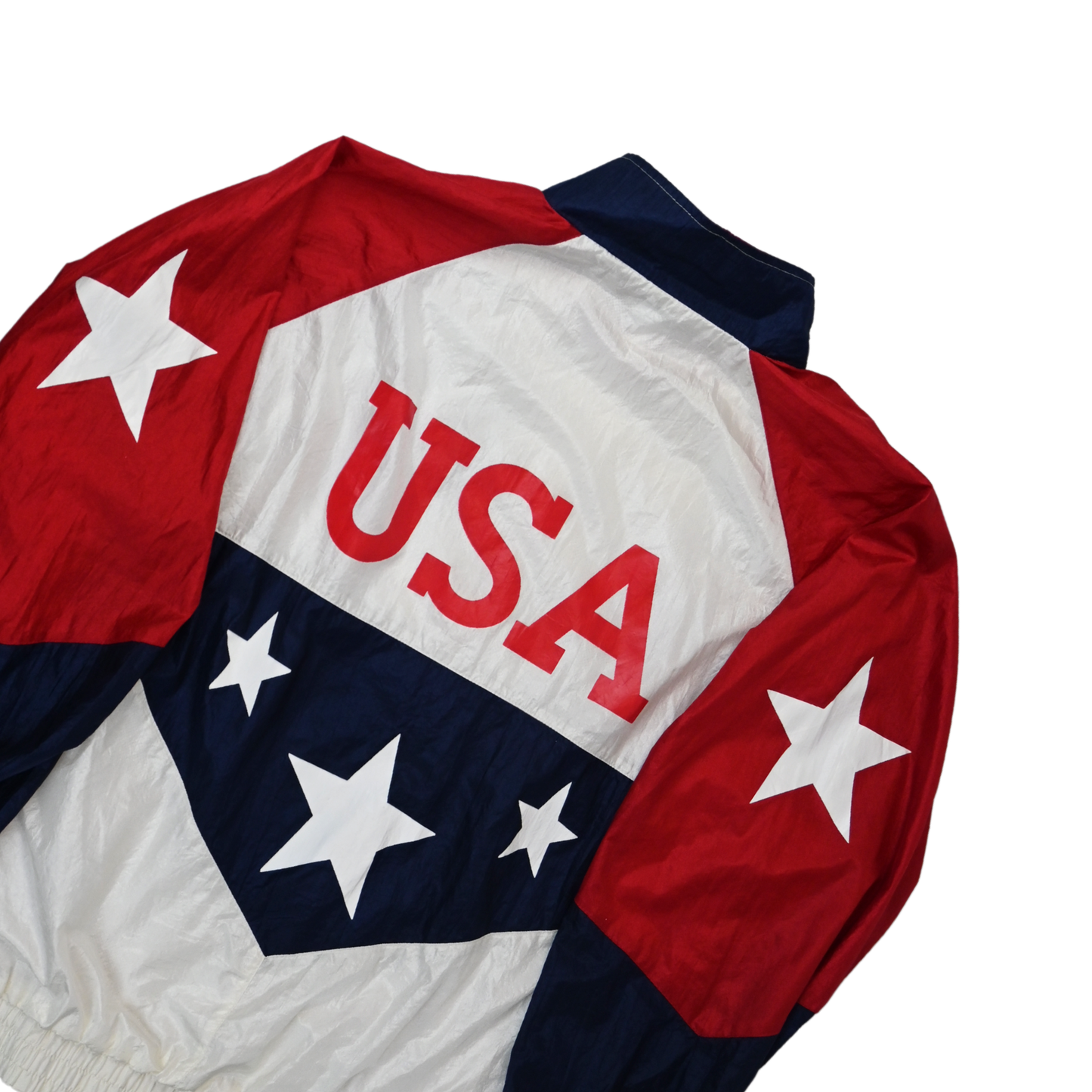 Vintage USA Olympics White Retro Windbreaker Jacket