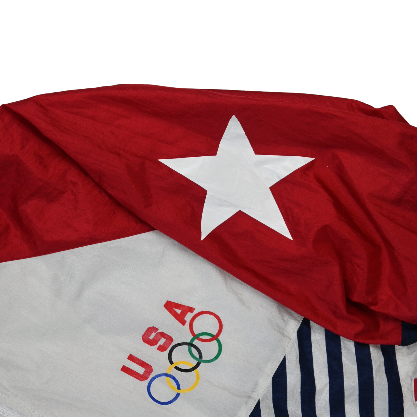Vintage USA Olympics White Retro Windbreaker Jacket