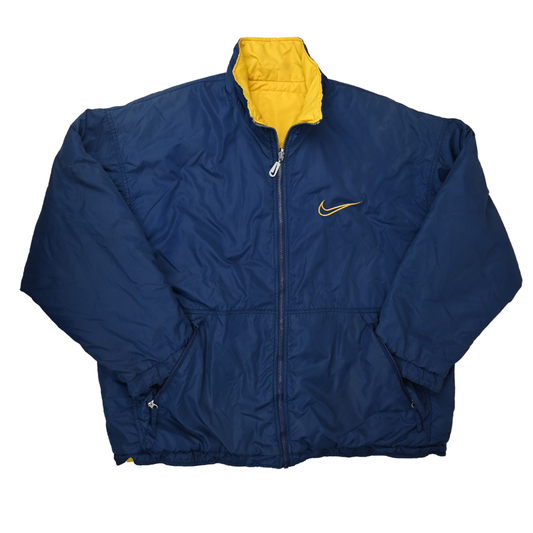 Nike Reversible Jacket - Blue and Yellow - Size L-XL