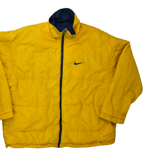 Nike Reversible Jacket - Blue and Yellow - Size L-XL