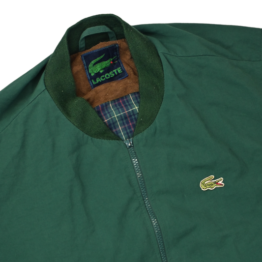 Vintage Lacoste Jacket - Brown with Dark Green - Size M-L
