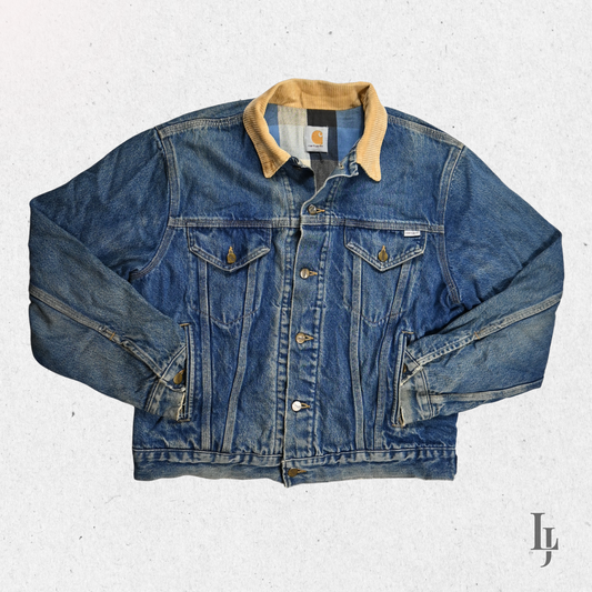 Carhartt Denim Jacket with Corduroy Collar - Size  L