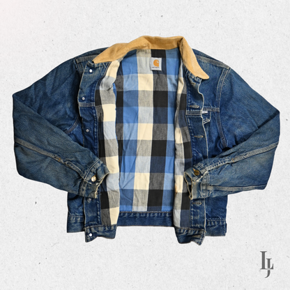 Carhartt Denim Jacket with Corduroy Collar - Size  L