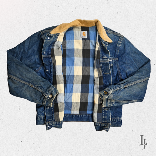 Carhartt Denim Jacket with Corduroy Collar - Size  L
