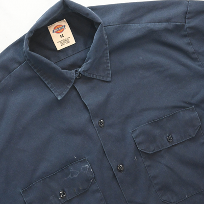 Dickies Button-Up Shirt - Navy Blue - Size M