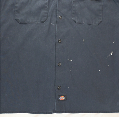 Dickies Button-Up Shirt - Navy Blue - Size M