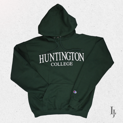 Champion Hoodie - Dark Green - Huntington College - Size M
