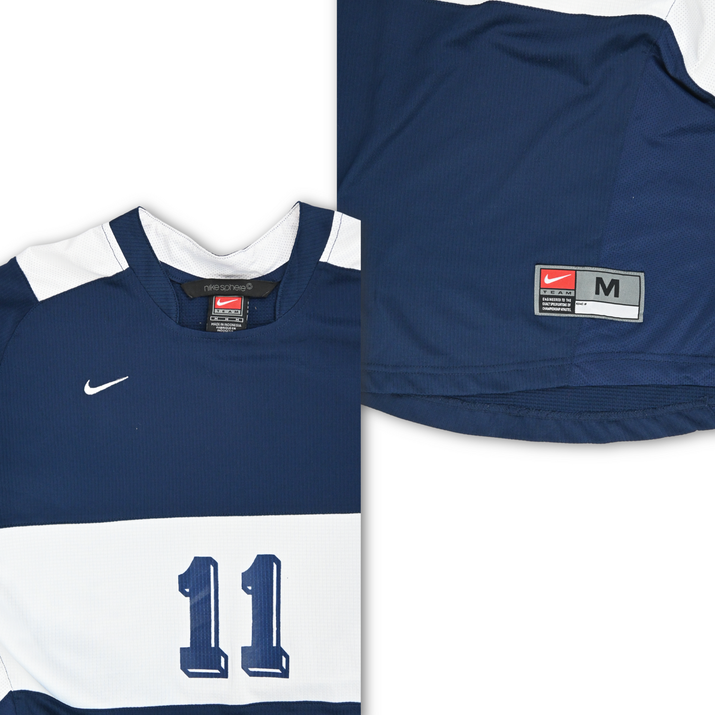 Vintage Nike Blue and White Sports Jersey #11